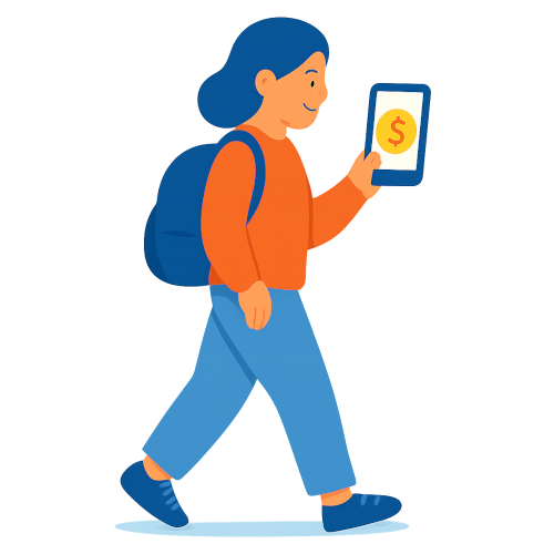 Carry Icon - Person carrying packages